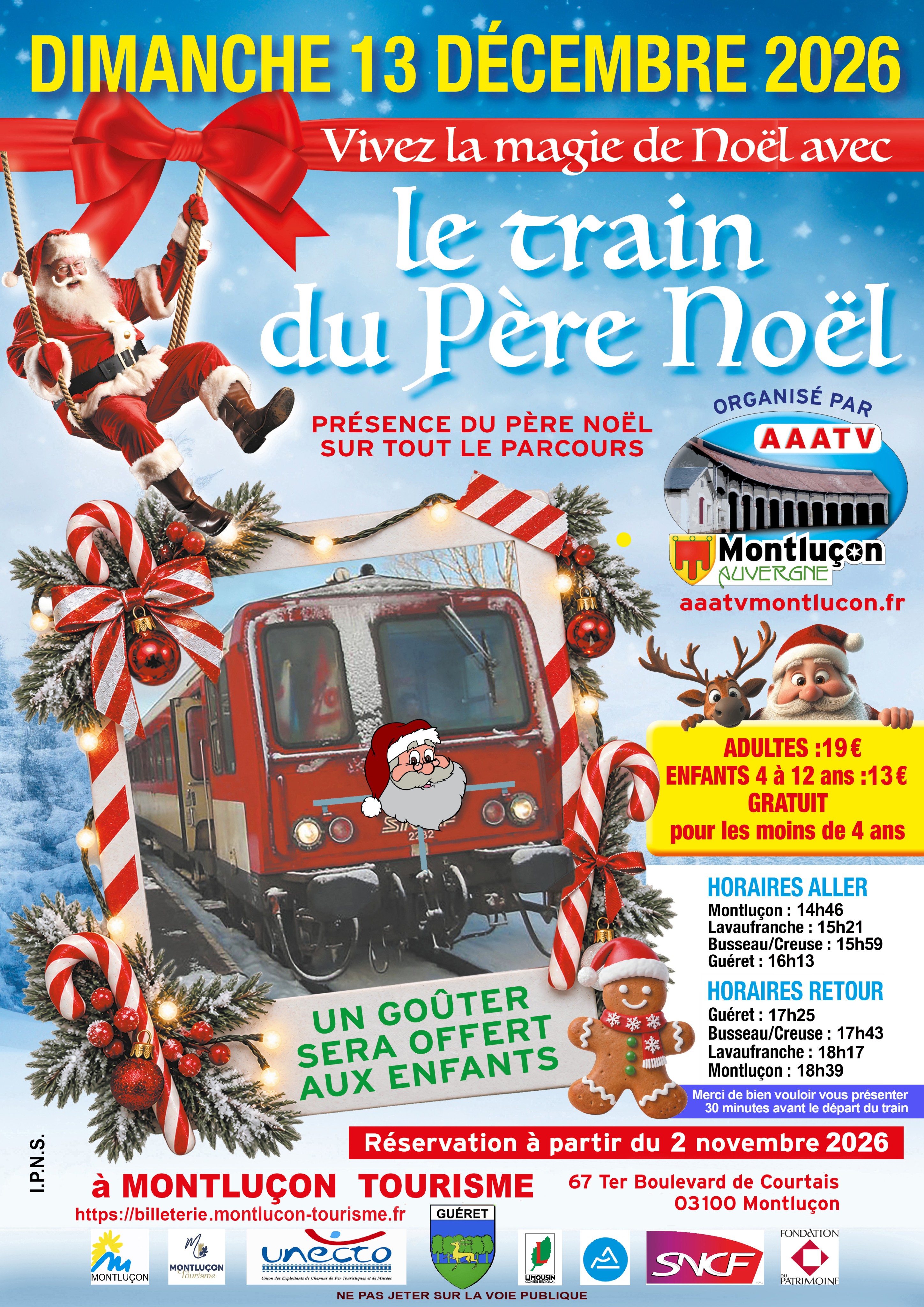 Affiche train de noel 2026