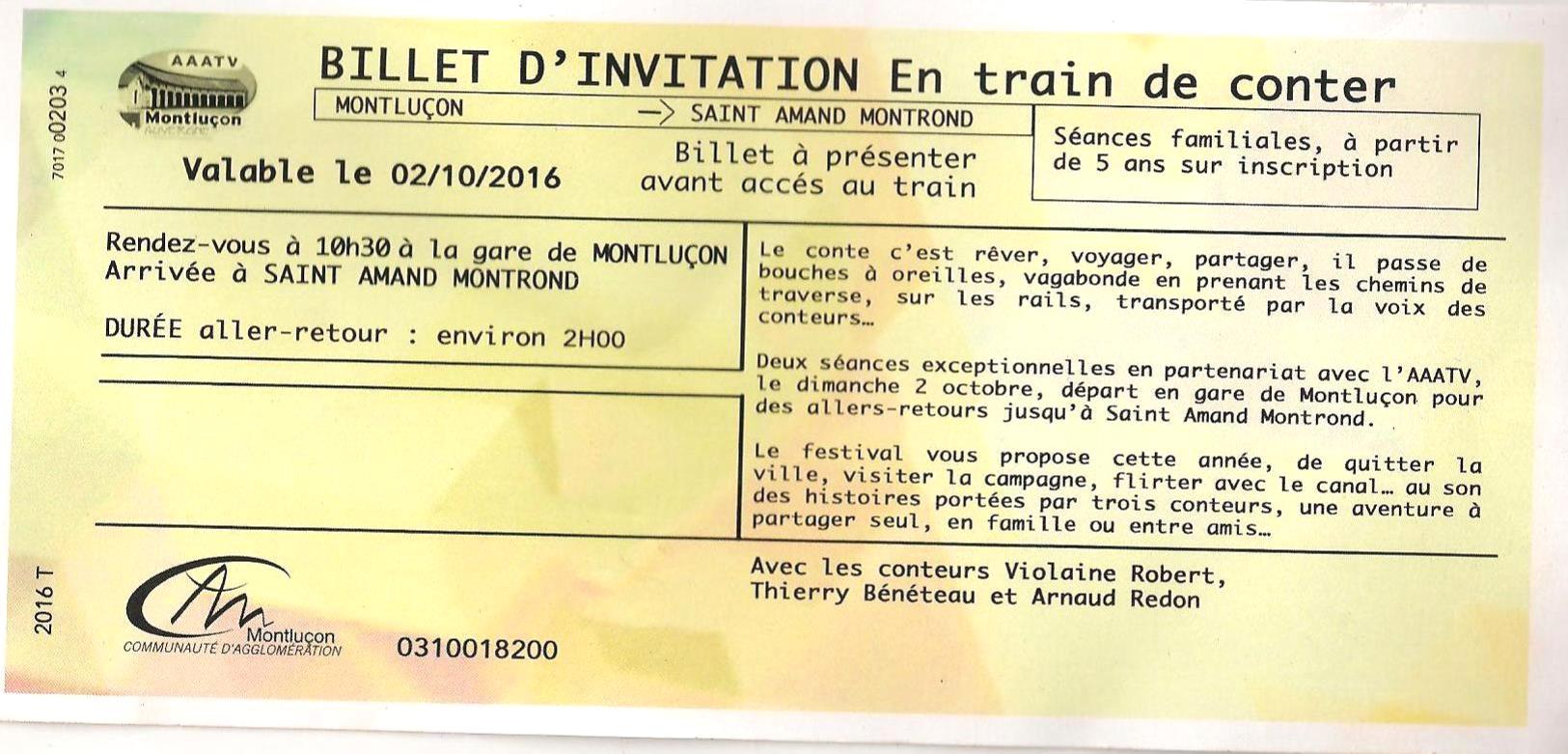 Billet d'invitation